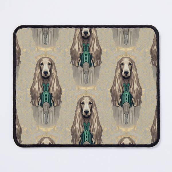 Item preview, Whimsical Taupe Dogs with Flowing Fur & Gold Hues designed and sold by mittie101.