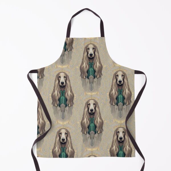 Item preview, Whimsical Taupe Dogs with Flowing Fur & Gold Hues designed and sold by mittie101.