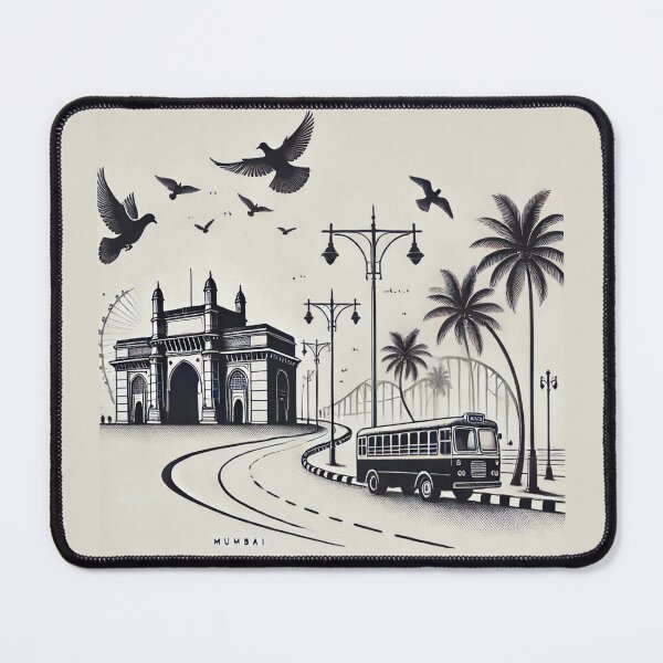 Item preview, Mumbai Minimal Line Art | Gateway of India Street Bus Aesthetic City designed and sold by Globalcitytees.