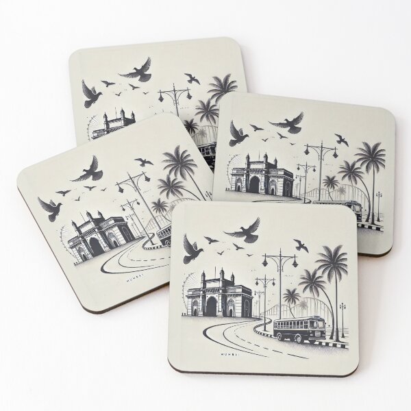 Item preview, Mumbai Minimal Line Art  | Gateway of India Street Bus Aesthetic City designed and sold by Globalcitytees.