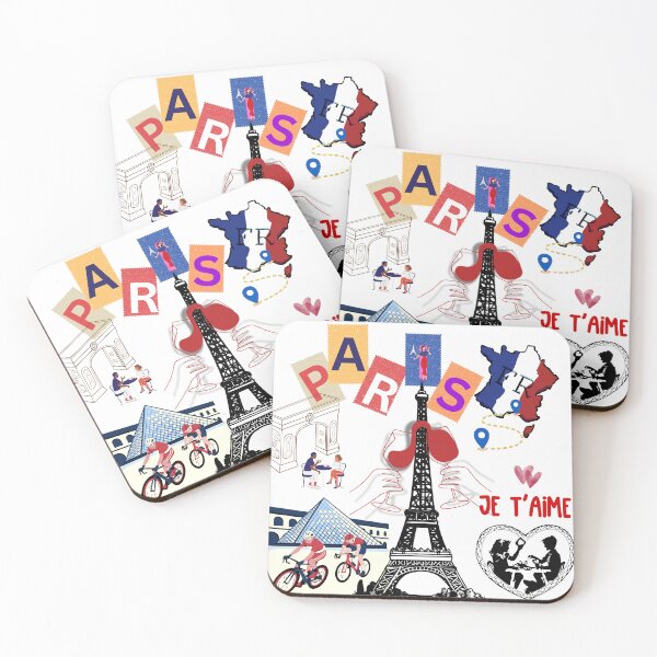 Item preview, ​Paris France Travel Aesthetic Je T'aime Eiffel Tower Art designed and sold by crystalar95.