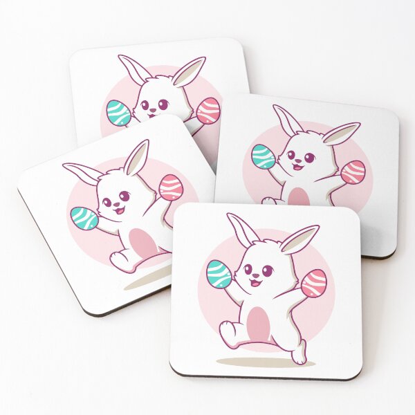 Item preview, Happy Easter Bunny Holding Colorful Eggs designed and sold by mstkaru.