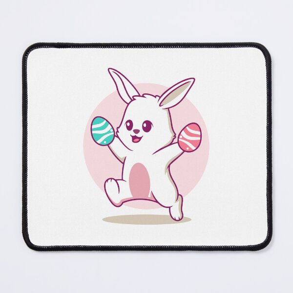 Item preview, Happy Easter Bunny Holding Colorful Eggs designed and sold by mstkaru.