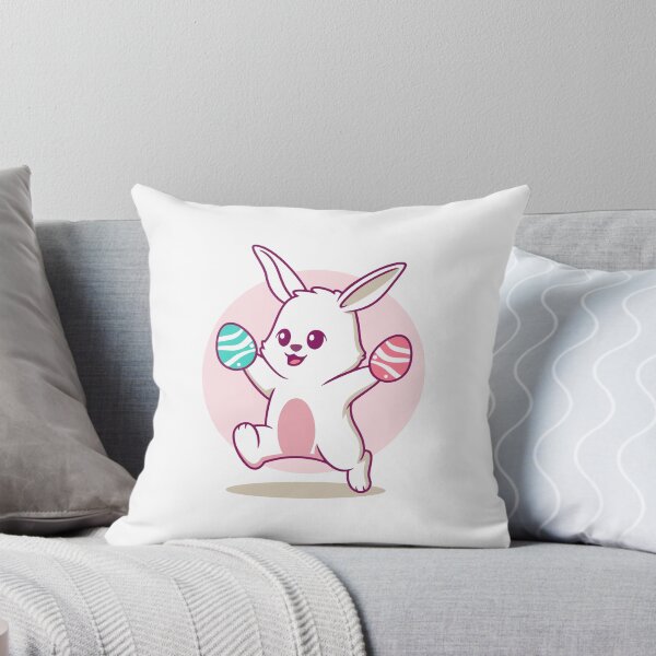 Item preview, Happy Easter Bunny Holding Colorful Eggs designed and sold by mstkaru.