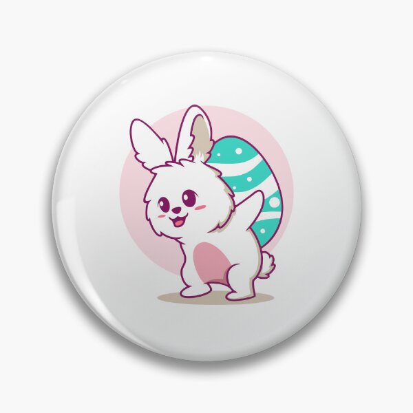 Item preview, Shy Easter Bunny Hiding Behind Big Egg designed and sold by mstkaru.