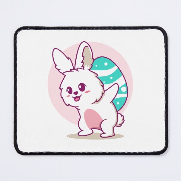 Item preview, Shy Easter Bunny Hiding Behind Big Egg designed and sold by mstkaru.