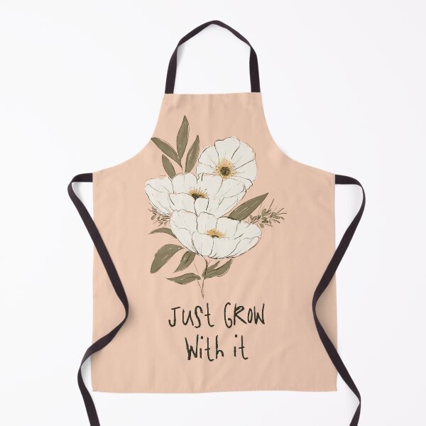 Item preview, Whimsical Botanical Affirmation Art 1B – “Just Grow With It” (Portrait) designed and sold by Claire_Brown.