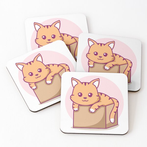 Item preview, Cute Orange Tabby Cat in a Box designed and sold by mstkaru.