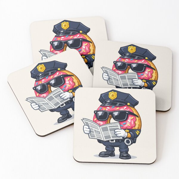 Item preview, Donut Police Officer Cartoon Character designed and sold by BROHLine Studio.