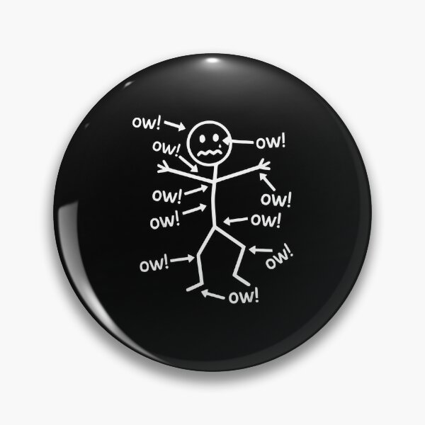 Item preview, Ow Ow Ow Funny Chronic Pain Awareness Stick Figure Relatable Humor Gift designed and sold by FerminVigo.