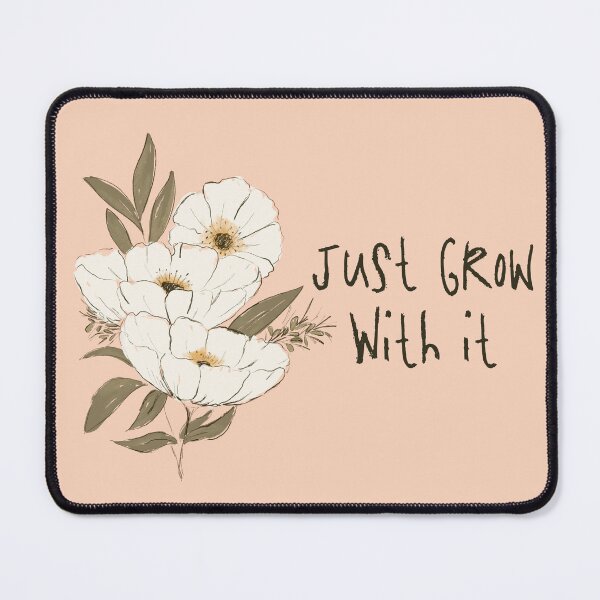 Item preview, Whimsical Botanical Affirmation Art 1B – “Just Grow With It” (Landscape) designed and sold by Claire_Brown.