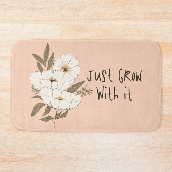 Item preview, Whimsical Botanical Affirmation Art 1B – “Just Grow With It” (Landscape) designed and sold by Claire_Brown.