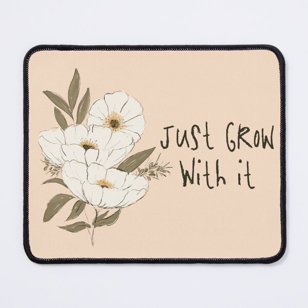Item preview, Whimsical Botanical Affirmation Art 1A – “Just Grow With It” (Landscape) designed and sold by Claire_Brown.