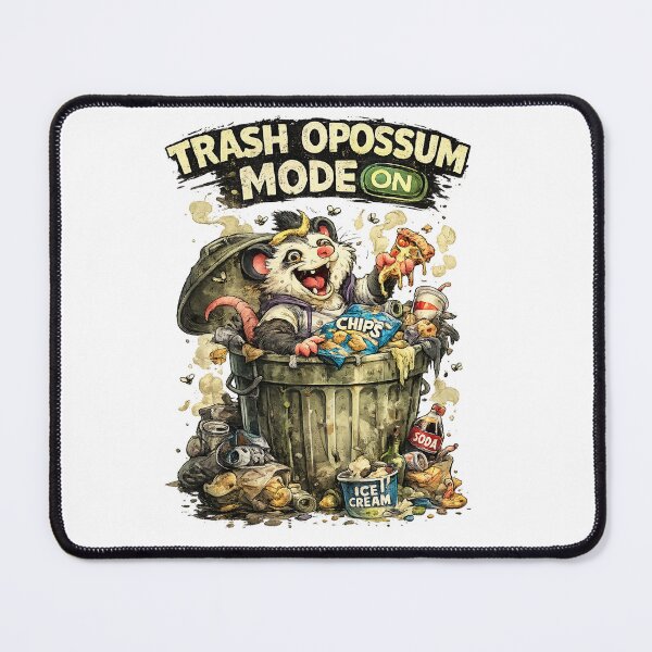 Item preview, Trash Opossum Mode On – Funny Garbage Animal Meme Shirt designed and sold by Clothes With Smiling Animals Walt Gral.