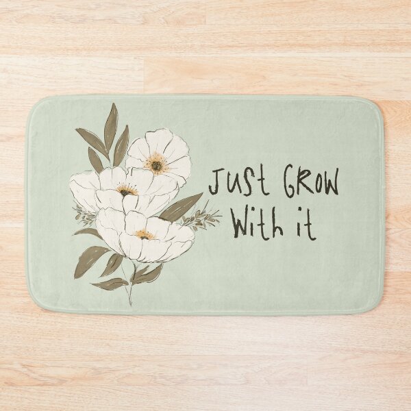 Item preview, Whimsical Botanical Affirmation Art 1C – “Just Grow With It” (Landscape) designed and sold by Claire_Brown.