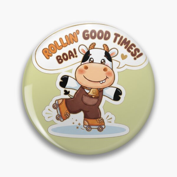 Item preview, Cute Roller Skating Cow - Rollin' Good Times Sticker designed and sold by PRKArtist.