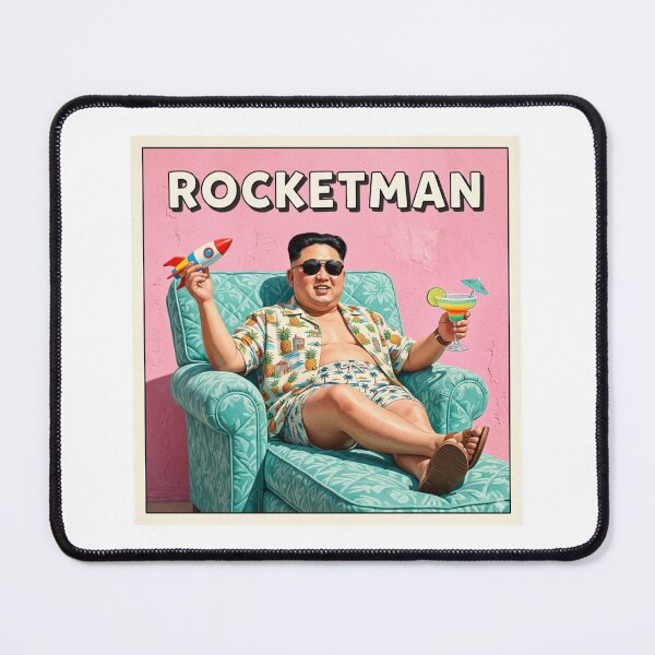 Item preview, Rocketman, North Korea, Kim, dark humor, funnyfits70, Humor, Funny, retro, vintages, funny quotes, animal humor, designed and sold by FunnyFits70.