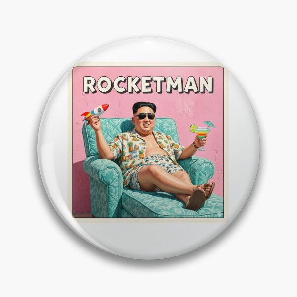 Item preview, Rocketman, North Korea, Kim, dark humor, funnyfits70, Humor, Funny, retro, vintages, funny quotes, animal humor, designed and sold by FunnyFits70.