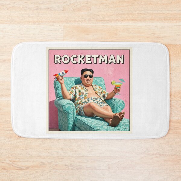 Item preview, Rocketman, North Korea, Kim, dark humor, funnyfits70, Humor, Funny, retro, vintages, funny quotes, animal humor, designed and sold by FunnyFits70.
