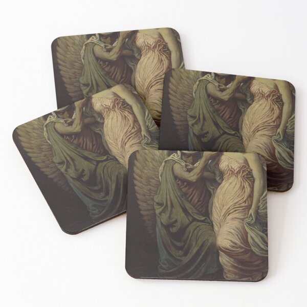 Item preview, Romantic Angel Painting Symbolist Style Embrace Illustration for Classic Art Lovers designed and sold by RickE.