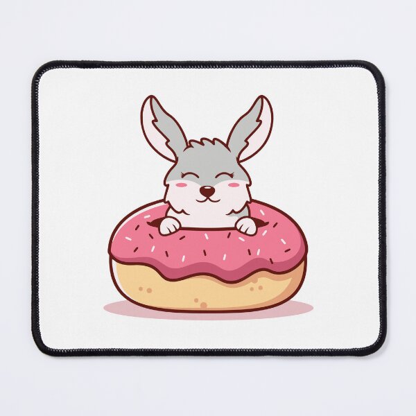 Item preview, Adorable Bunny Rabbit Peeking from Donut designed and sold by mstkaru.