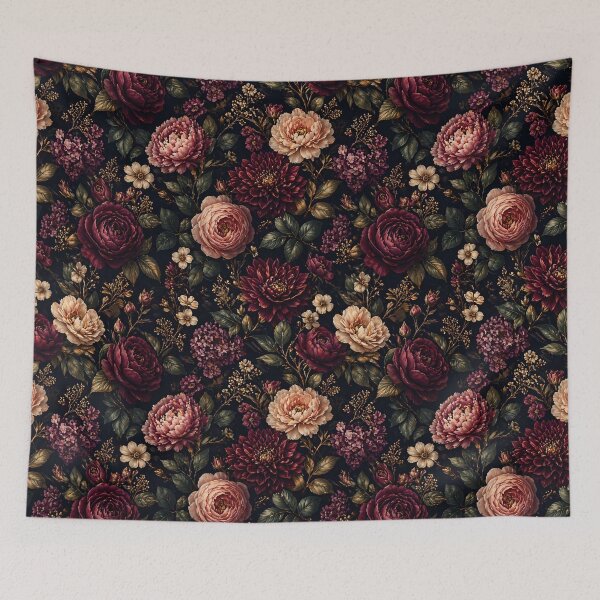 Item preview, Dark Floral Pattern – Luxury Moody Flower Seamless Design designed and sold by Creativeeworld777.