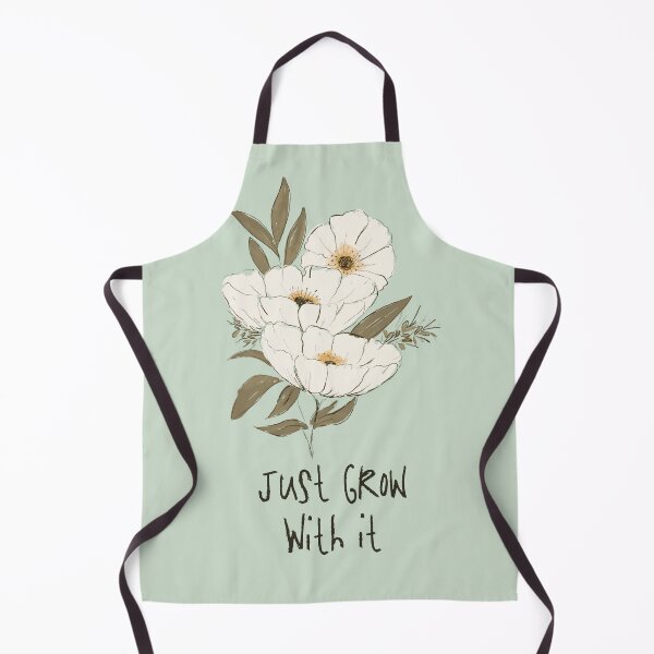 Item preview, Whimsical Botanical Affirmation Art 1D – “Just Grow With It” (Portrait) designed and sold by Claire_Brown.