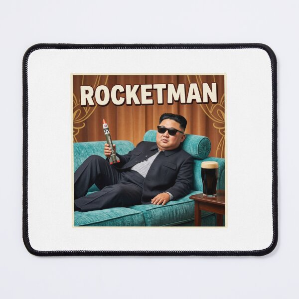 Item preview, Rocketman, North Korea, Kim, dark humor, funnyfits70, Humor, Funny, retro, vintages, funny quotes, animal humor, designed and sold by FunnyFits70.