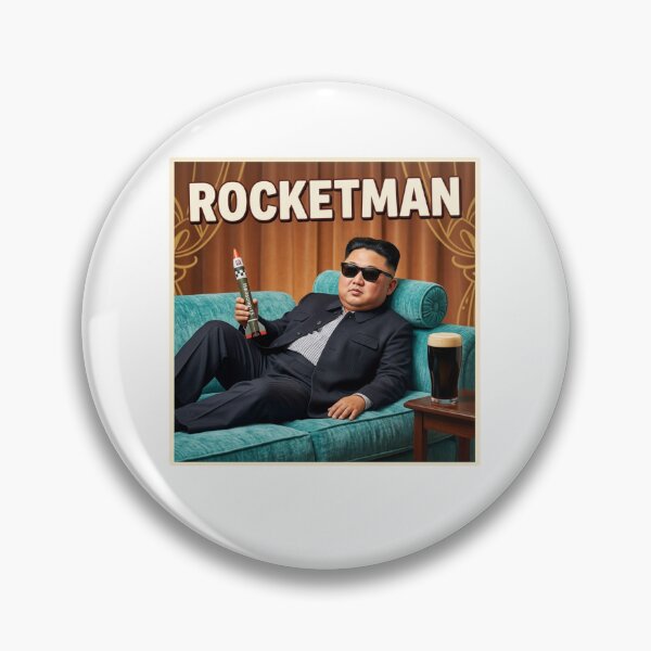 Item preview, Rocketman, North Korea, Kim, dark humor, funnyfits70, Humor, Funny, retro, vintages, funny quotes, animal humor, designed and sold by FunnyFits70.