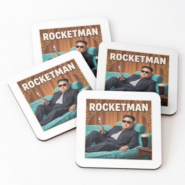 Item preview, Rocketman, North Korea, Kim, dark humor, funnyfits70, Humor, Funny, retro, vintages, funny quotes, animal humor, designed and sold by FunnyFits70.
