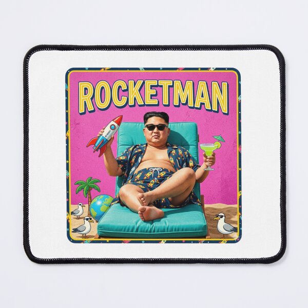 Item preview, Rocketman, North Korea, Kim, dark humor, funnyfits70, Humor, Funny, retro, vintages, funny quotes, animal humor, designed and sold by FunnyFits70.