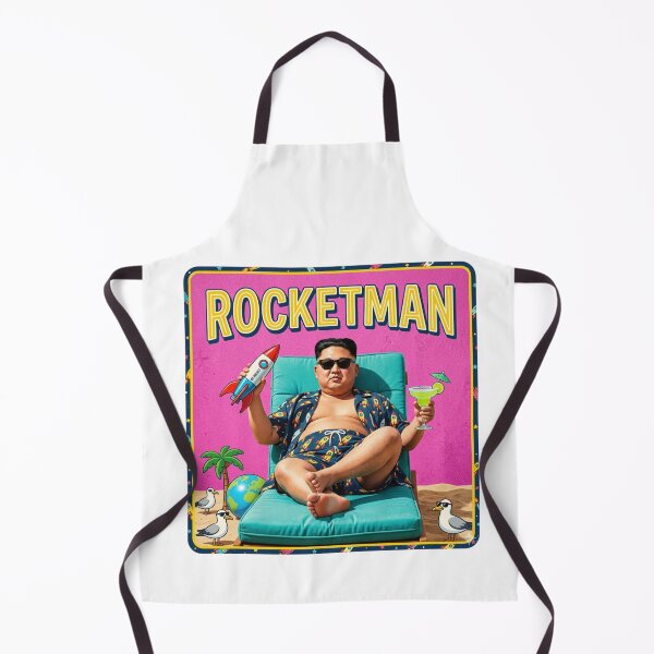 Item preview, Rocketman, North Korea, Kim, dark humor, funnyfits70, Humor, Funny, retro, vintages, funny quotes, animal humor, designed and sold by FunnyFits70.