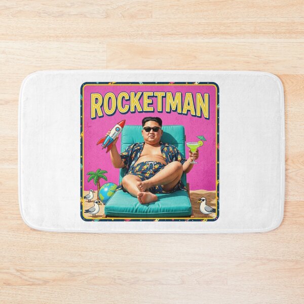 Item preview, Rocketman, North Korea, Kim, dark humor, funnyfits70, Humor, Funny, retro, vintages, funny quotes, animal humor, designed and sold by FunnyFits70.