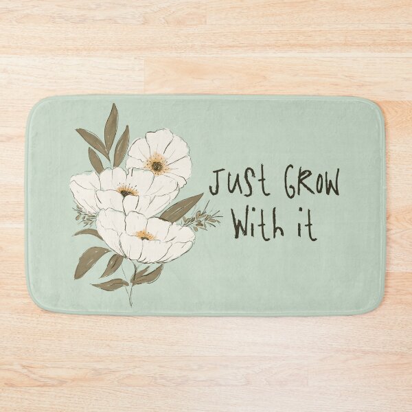 Item preview, Whimsical Botanical Affirmation Art 1D – “Just Grow With It” (Landscape) designed and sold by Claire_Brown.