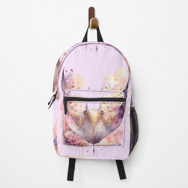 Item preview, Romantic floral watercolor manta ray botanical roses ocean art luxury print designed and sold by icemanphotos.