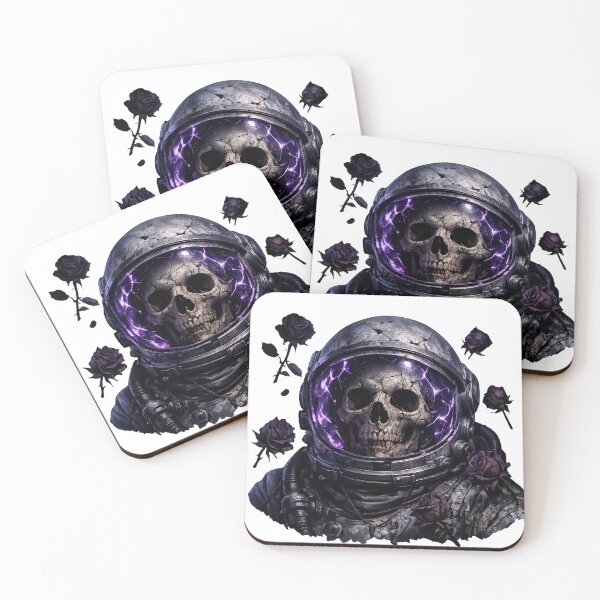 Item preview, A decayed skull astronaut floating in deep dark space designed and sold by grandhub.