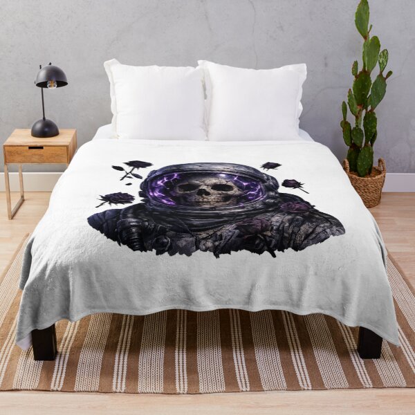 Item preview, A decayed skull astronaut floating in deep dark space designed and sold by grandhub.