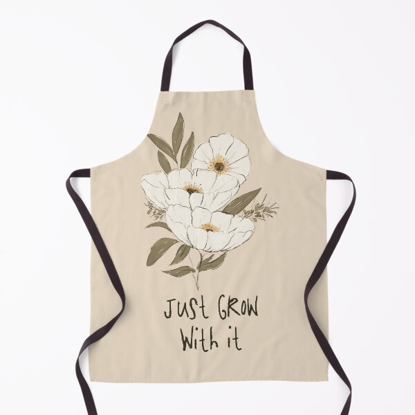 Item preview, Whimsical Botanical Affirmation Art 1E – “Just Grow With It” (Portrait) designed and sold by Claire_Brown.