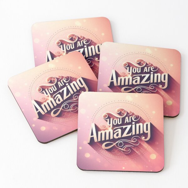 Item preview, You Are Amazing Inspirational Quote Art designed and sold by DVibeStudio.