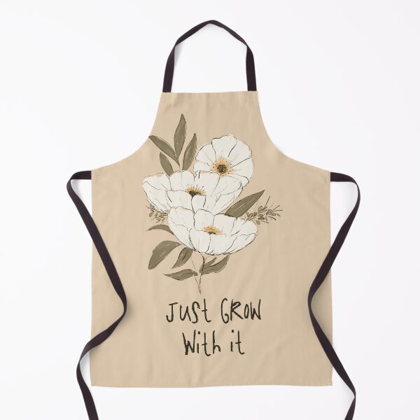 Item preview, Whimsical Botanical Affirmation Art 1F – “Just Grow With It” (Portrait) designed and sold by Claire_Brown.