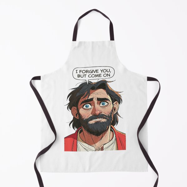 Item preview, I Forgive You But Come On Cartoon Jesus Meme designed and sold by Piotrek0001.