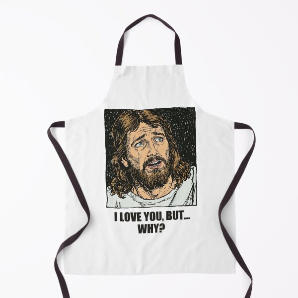 Item preview, I Love You But Why Vintage Jesus Portrait designed and sold by Piotrek0001.