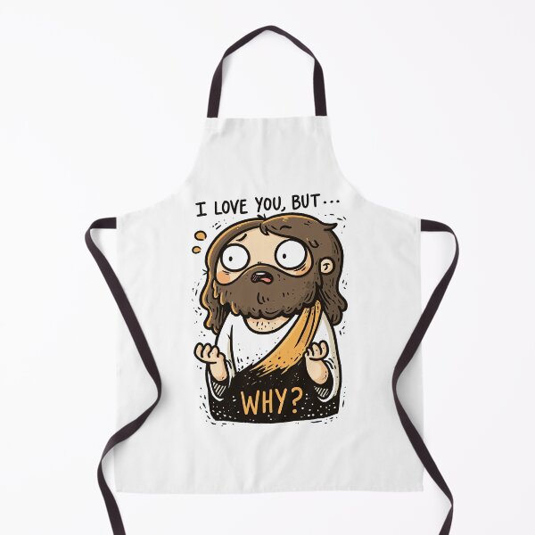Item preview, I Love You But Why Cute Cartoon Jesus Meme designed and sold by Piotrek0001.