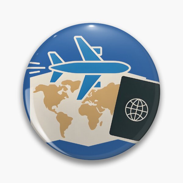 Item preview, Travel Adventure Airplane with Passport and World Map Illustration designed and sold by PalmixArt.
