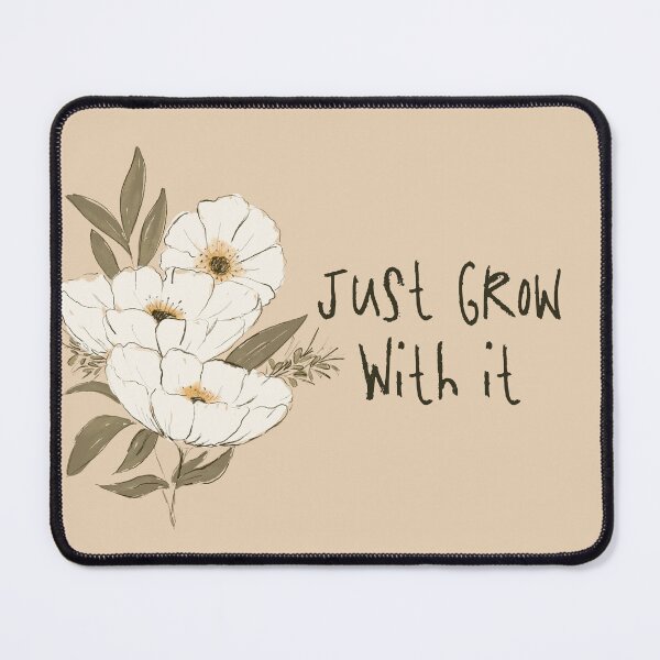 Item preview, Whimsical Botanical Affirmation Art 1F – “Just Grow With It” (Landscape) designed and sold by Claire_Brown.