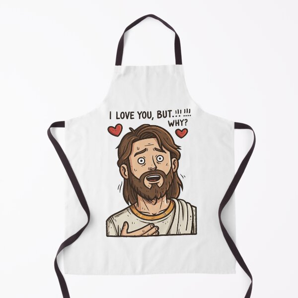 Item preview, I Love You But Why Crying Cartoon Jesus Meme designed and sold by Piotrek0001.