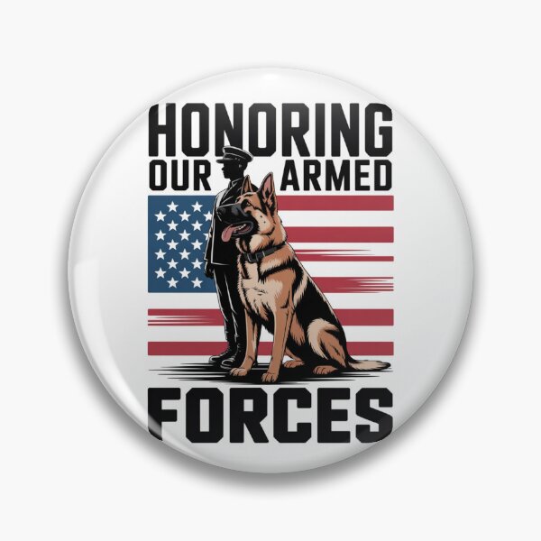 Item preview, Honoring Our Armed Forces — Military K9 German Shepherd Flag Shirt V1 designed and sold by DarylWelsh2024.