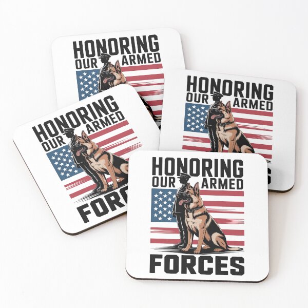 Item preview, Honoring Our Armed Forces — Military K9 German Shepherd Flag Shirt V1 designed and sold by DarylWelsh2024.