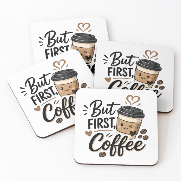 Item preview, But First Coffee Sticker Cute Coffee Lover Sticker Funny Coffee Quote Aesthetic Coffee Gift designed and sold by StickoStore.