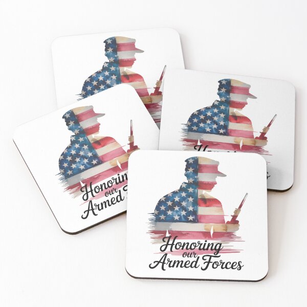 Item preview, Honoring Our Armed Forces — Watercolour Flag Soldier Art Shirt V1 designed and sold by DarylWelsh2024.